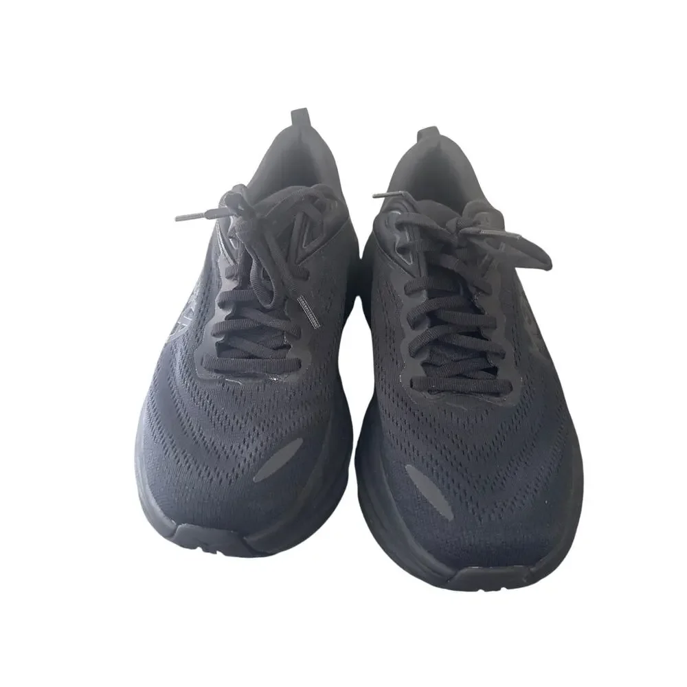 Hoka One One Bondi 8 Triple Black Shoes Womens Size 9.5D